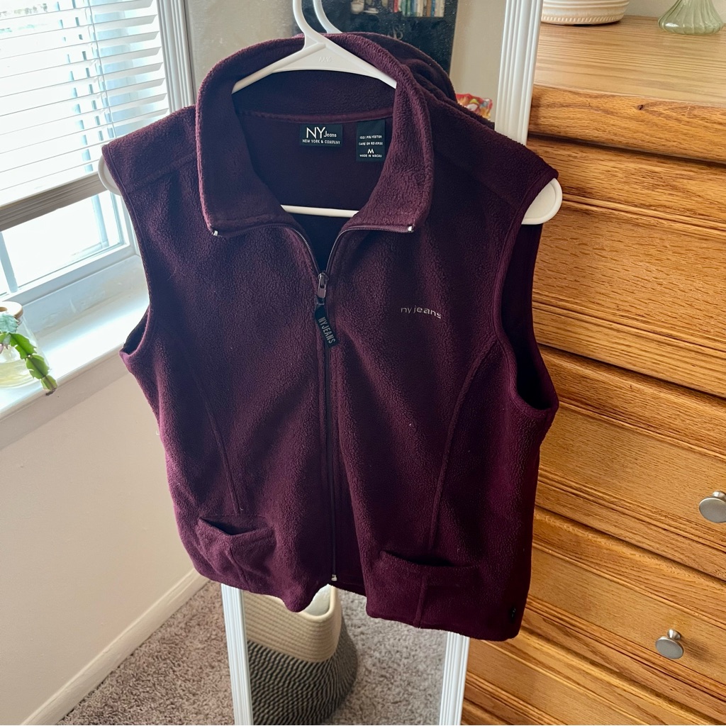 New York & Company Burgundy Vest